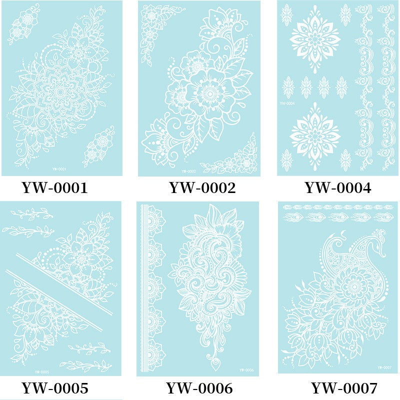 Set of six floral and decorative stencils with numbers